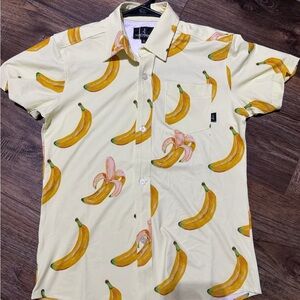 Banana Print Short Sleeve Shirt